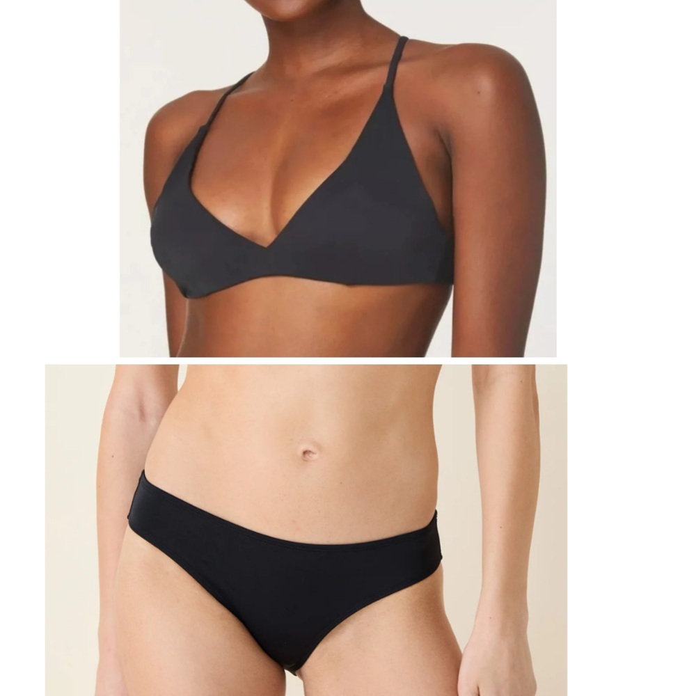 Andie Bikini Set Elwood Top Bikini‎ Bottom Black Size S NWT/NWOT